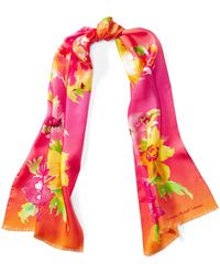 Shop Women's Ralph Lauren Scarves from $45 | Lyst - Page 13 Ralph Lauren | Lara Floral Silk Twill Scarf | Lyst
